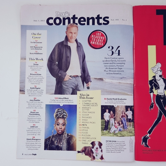🍭7/$15 People Magazine July 2024 Kevin Costner - Picture 2 of 4